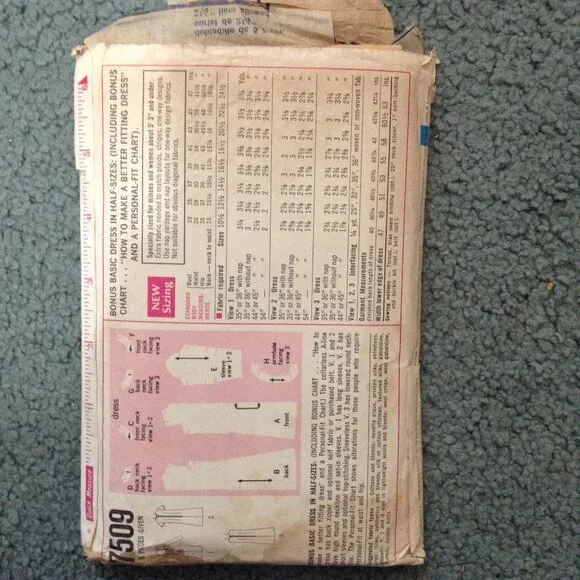 Lot of 3 Vintage CUT & COMPLETE 1960s Day Dress Patterns, Bust 35 - Picture 5 of 7